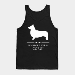 Pembroke Welsh Corgi Dog White Silhouette Tank Top